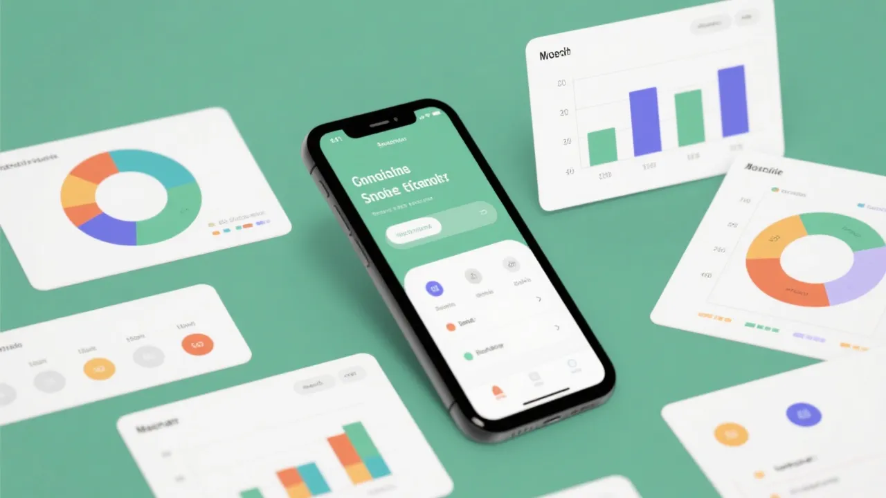 移动端图表界面示意图